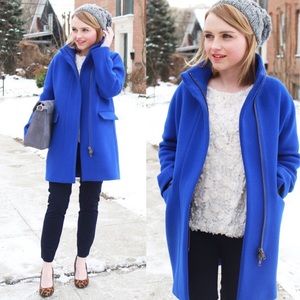 J CREW Cocoon Coat in Italian Stadium Cloth Wool size 2 Tall